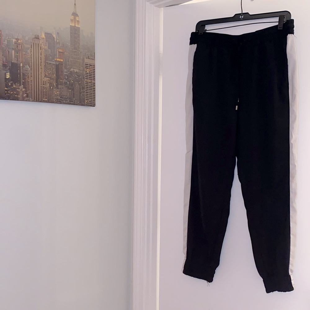 NWOT Black with white stripes Mossimo track pants